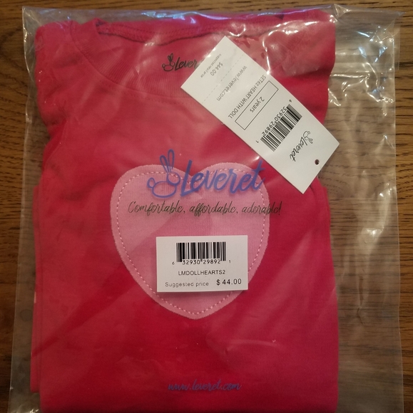 Leveret Pajamas New Leveret Matching Girls And Dolls Heart Pajamas